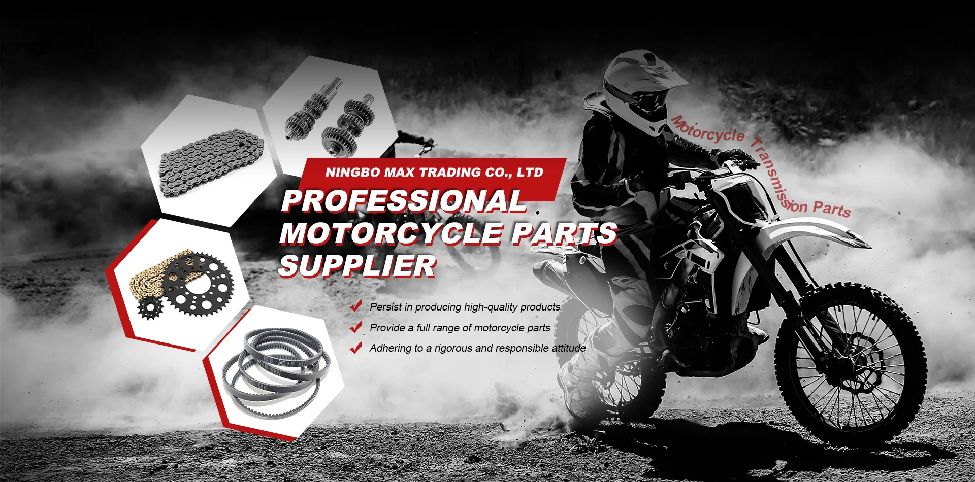 Holdbar leverandør af motorcykel transmissionsdele